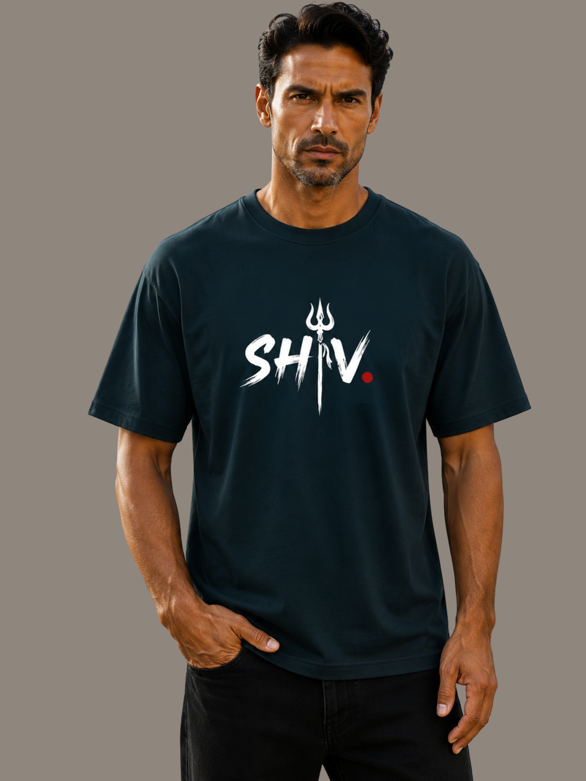 SHIV. Spiritual Graphic T-Shirt | Shiva Trishul Cotton Tee