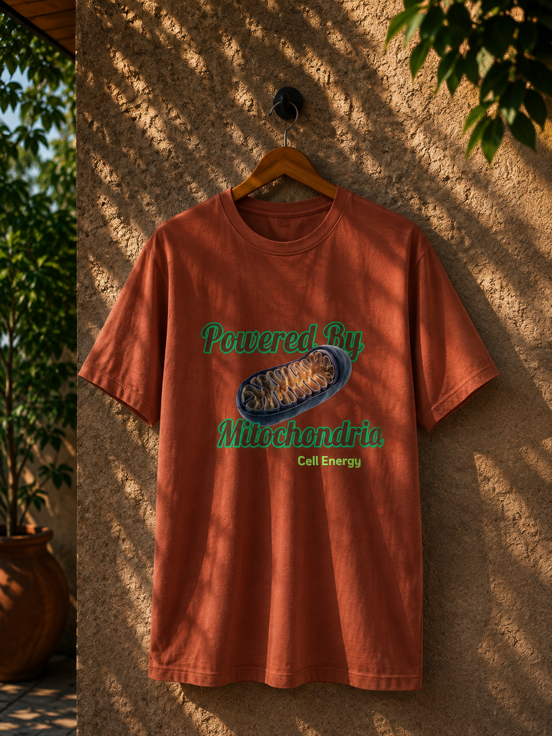 Powered by Mitochondria T-Shirt | Biology T-Shirt | Cotton T-Shirt