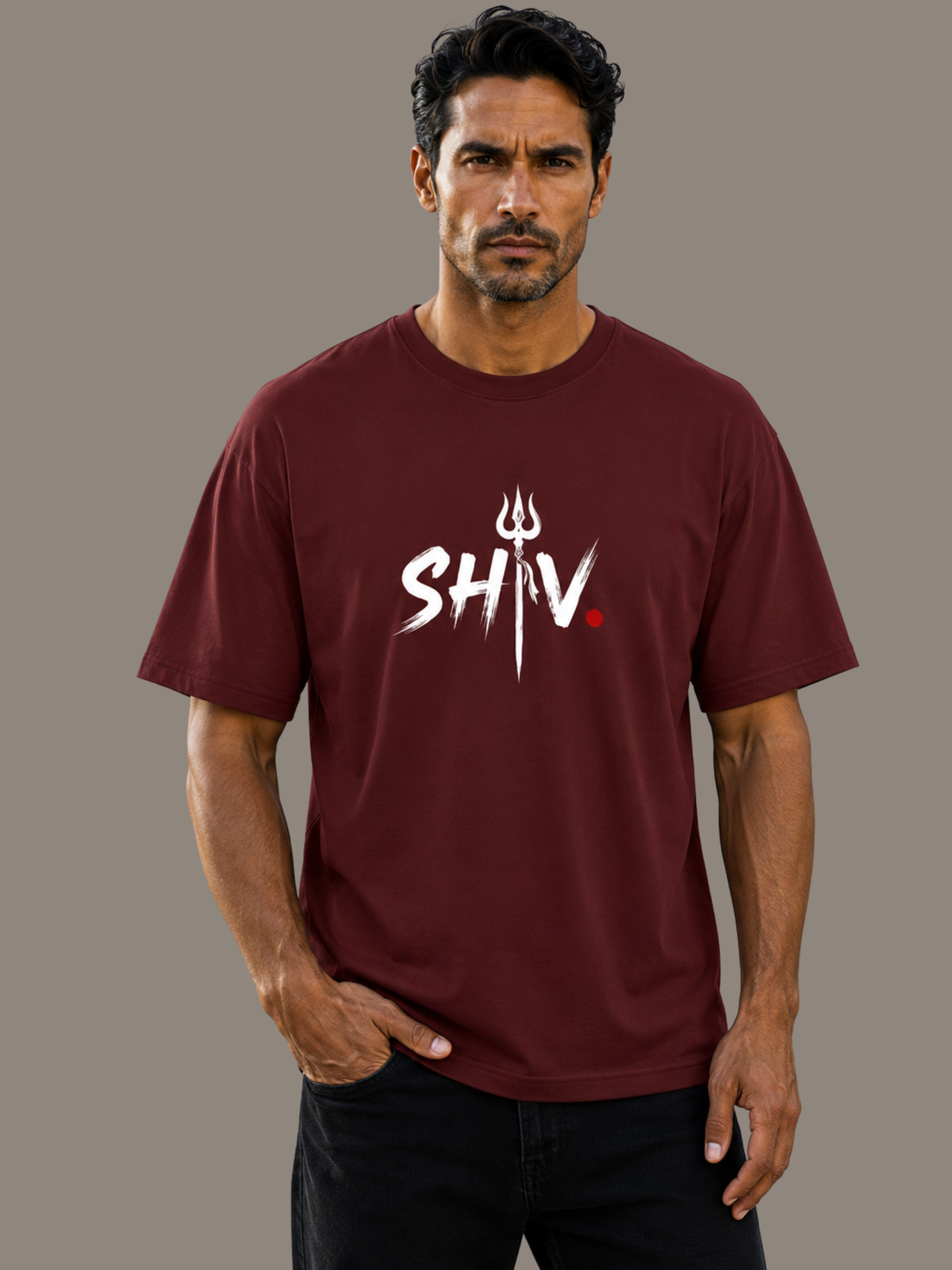 SHIV. Spiritual Graphic T-Shirt | Shiva Trishul Cotton Tee