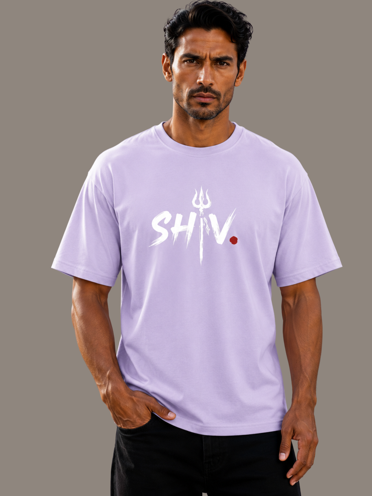 SHIV. Spiritual Graphic T-Shirt | Shiva Trishul Cotton Tee