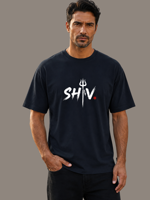 SHIV. Spiritual Graphic T-Shirt | Shiva Trishul Cotton Tee