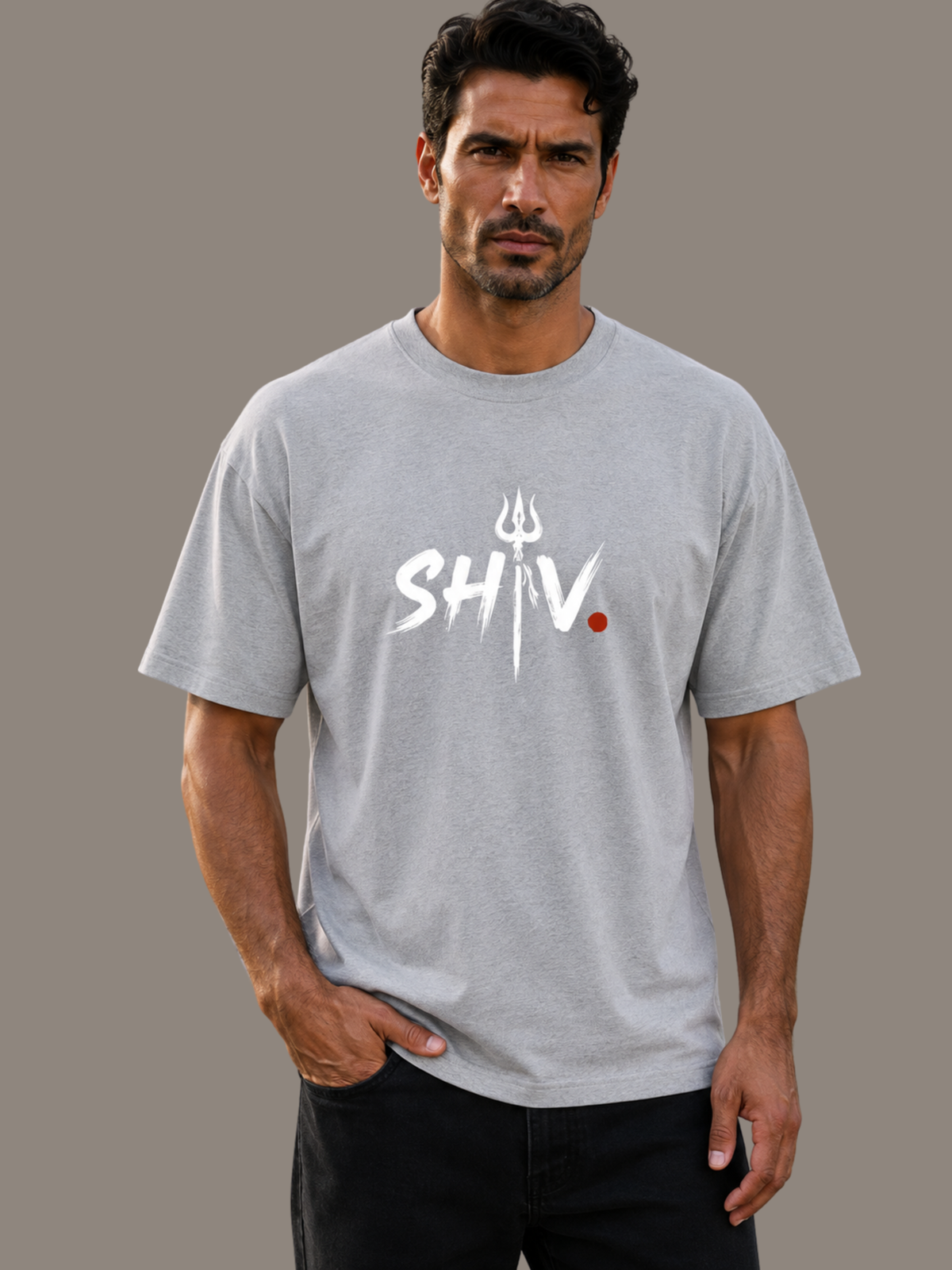 SHIV. Spiritual Graphic T-Shirt | Shiva Trishul Cotton Tee
