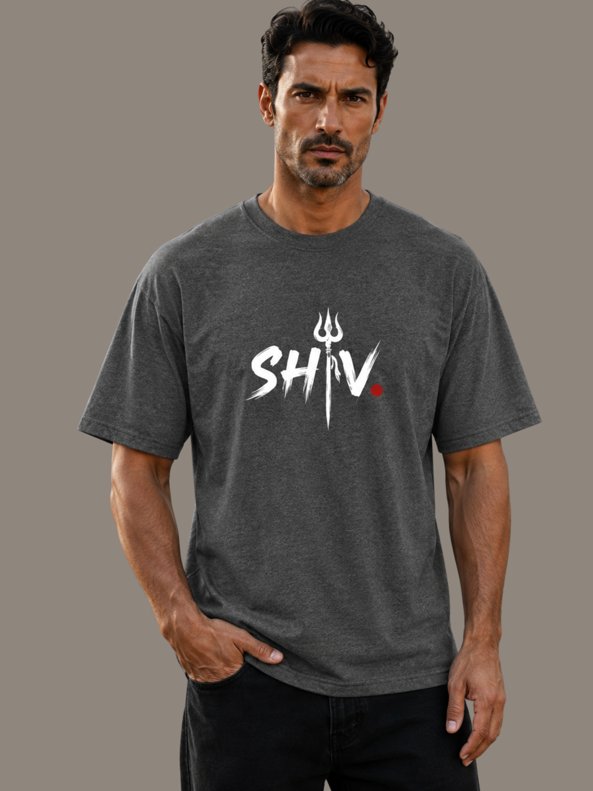 SHIV. Spiritual Graphic T-Shirt | Shiva Trishul Cotton Tee