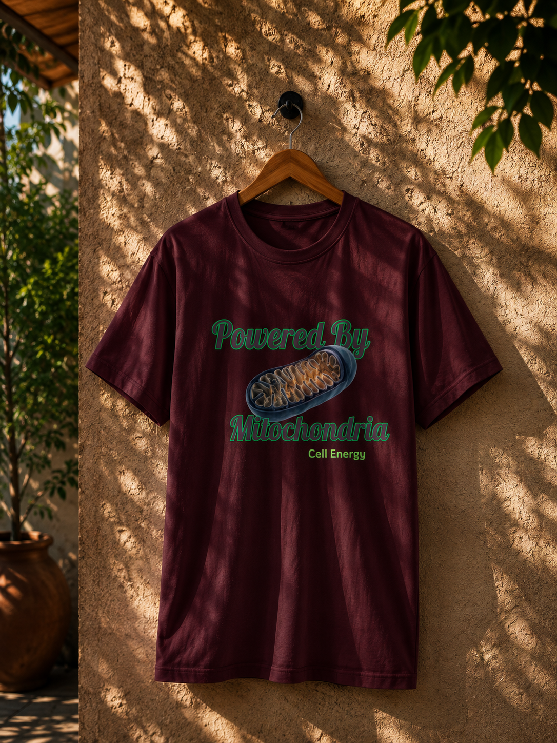 Powered by Mitochondria T-Shirt | Biology T-Shirt | Cotton T-Shirt