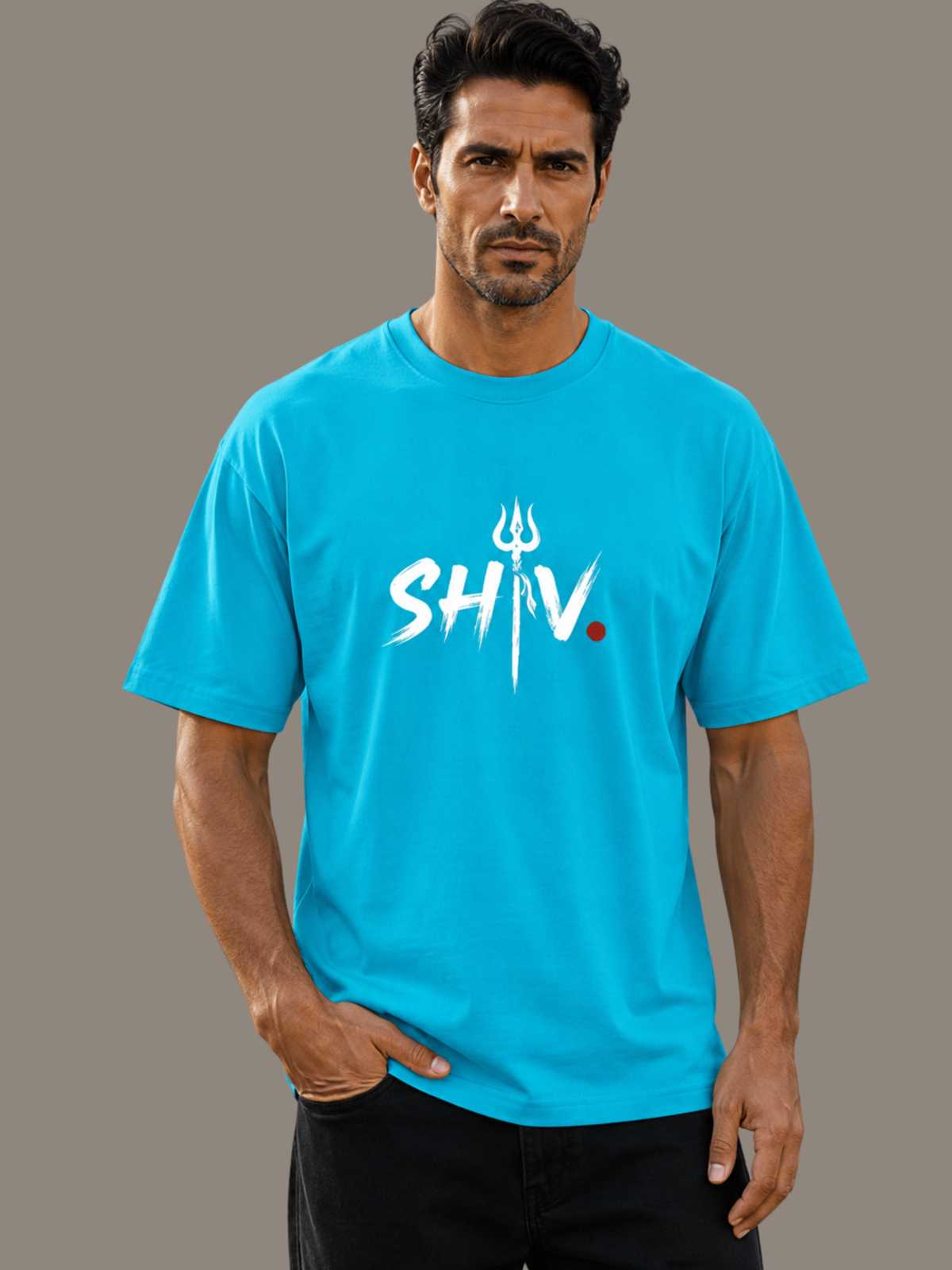 SHIV. Spiritual Graphic T-Shirt | Shiva Trishul Cotton Tee