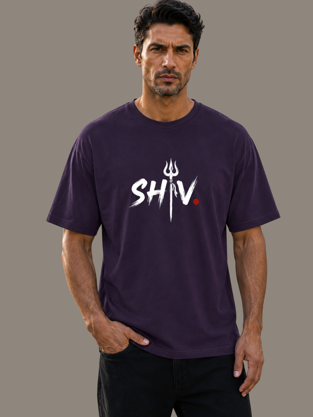 SHIV. Spiritual Graphic T-Shirt | Shiva Trishul Cotton Tee
