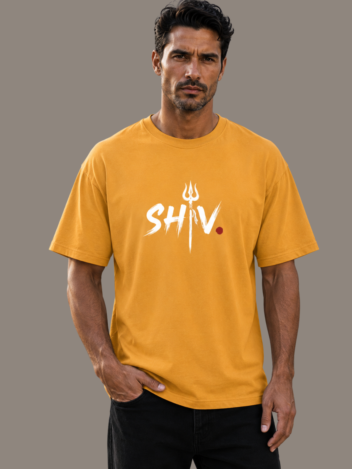 SHIV. Spiritual Graphic T-Shirt | Shiva Trishul Cotton Tee