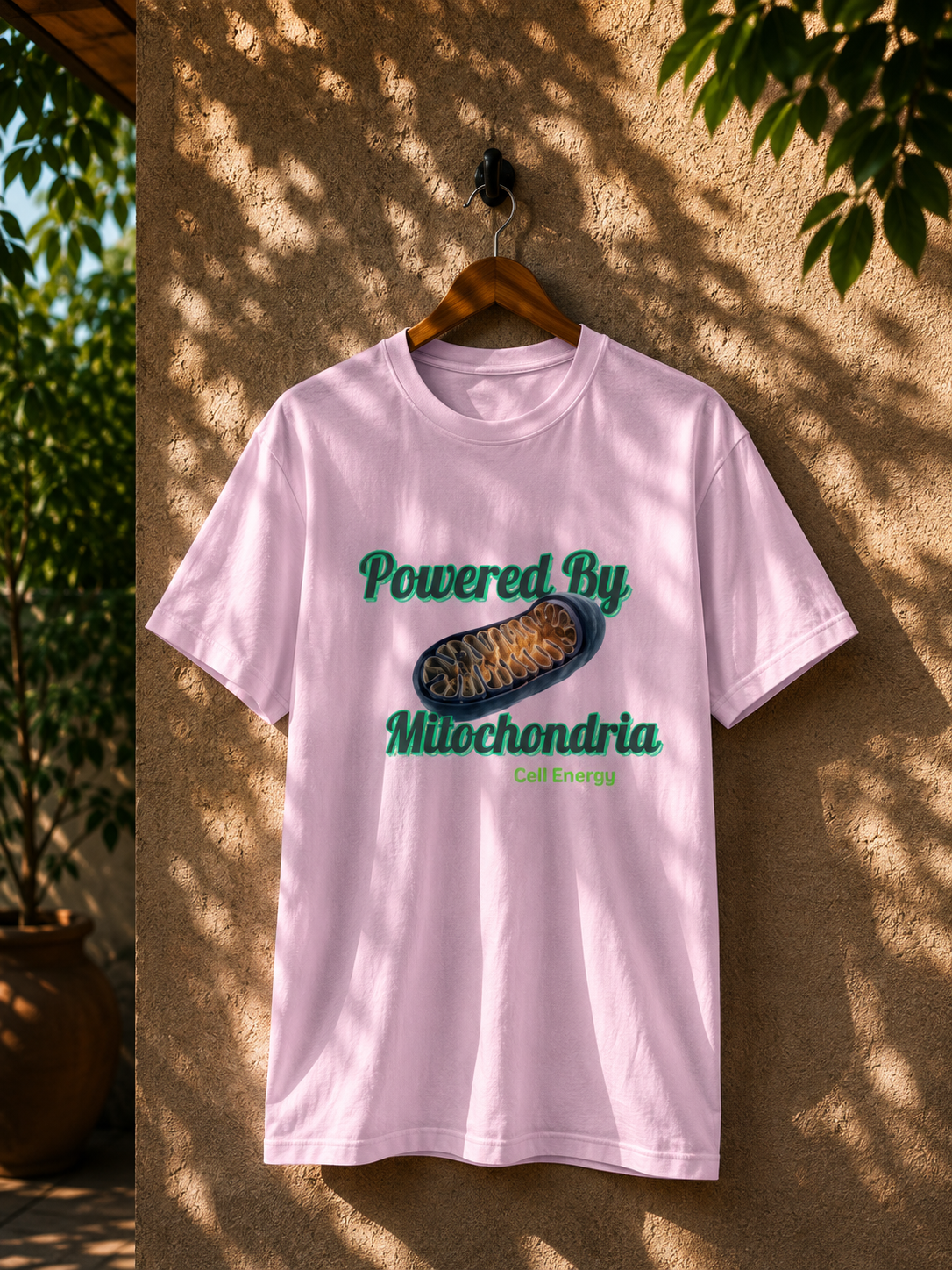 Powered by Mitochondria T-Shirt | Biology T-Shirt | Cotton T-Shirt