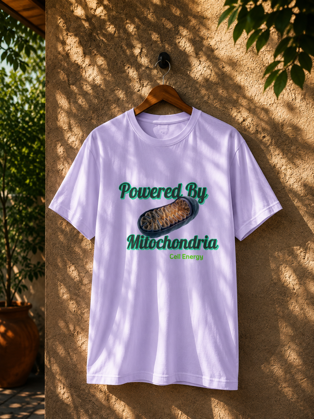 Powered by Mitochondria T-Shirt | Biology T-Shirt | Cotton T-Shirt